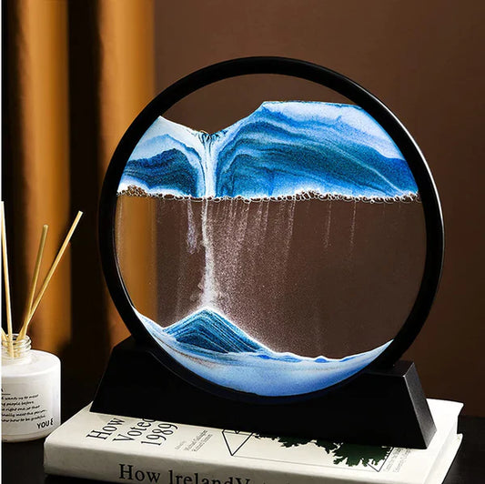 3d Moving Sandscapes Frame | Moving Sand Lamp Frame ( Random Color )