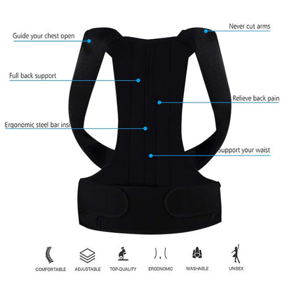 Premium Back Posture Corrector – Adjustable Spine & Shoulder Support