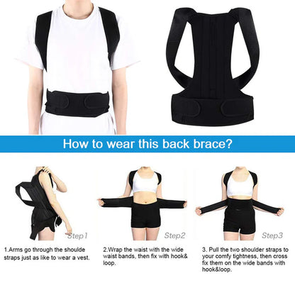 Premium Back Posture Corrector – Adjustable Spine & Shoulder Support