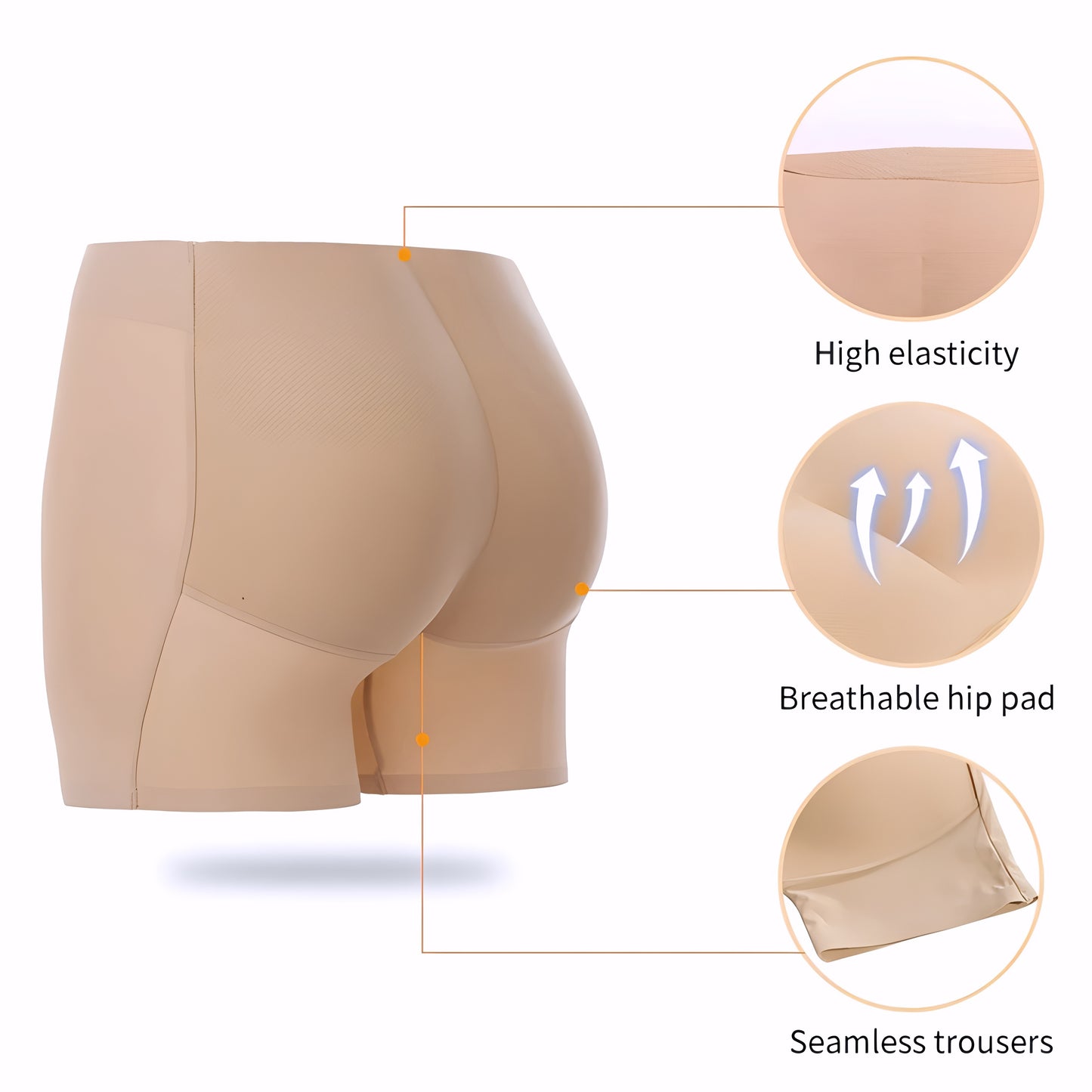 Women’s Padded Hip Enhancer Shapewear Shorts – Seamless Butt Lifter & Body Shaper